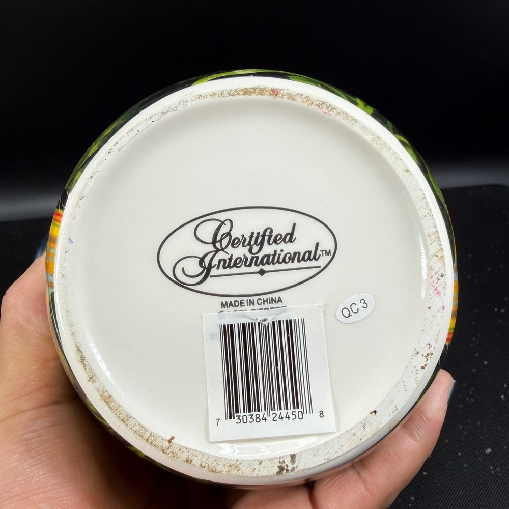 Certified International Sunflower Bee La Fleur Ceramic Canister Jar with Lid VTG - Picture 6 of 14
